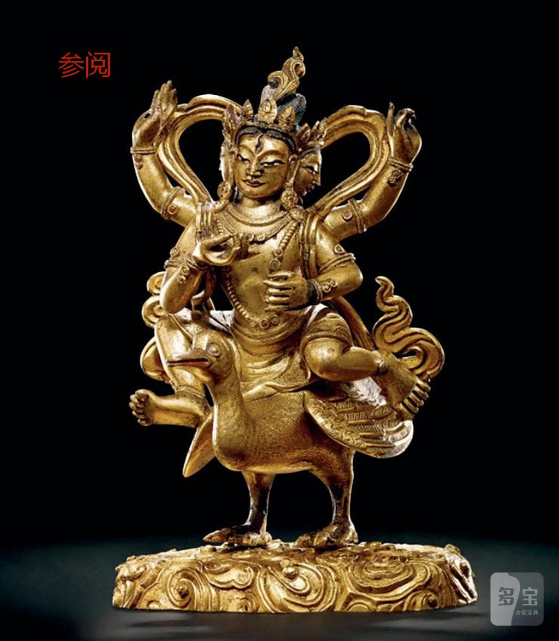 清乾隆（1736-1795年）大梵天像 - 图5